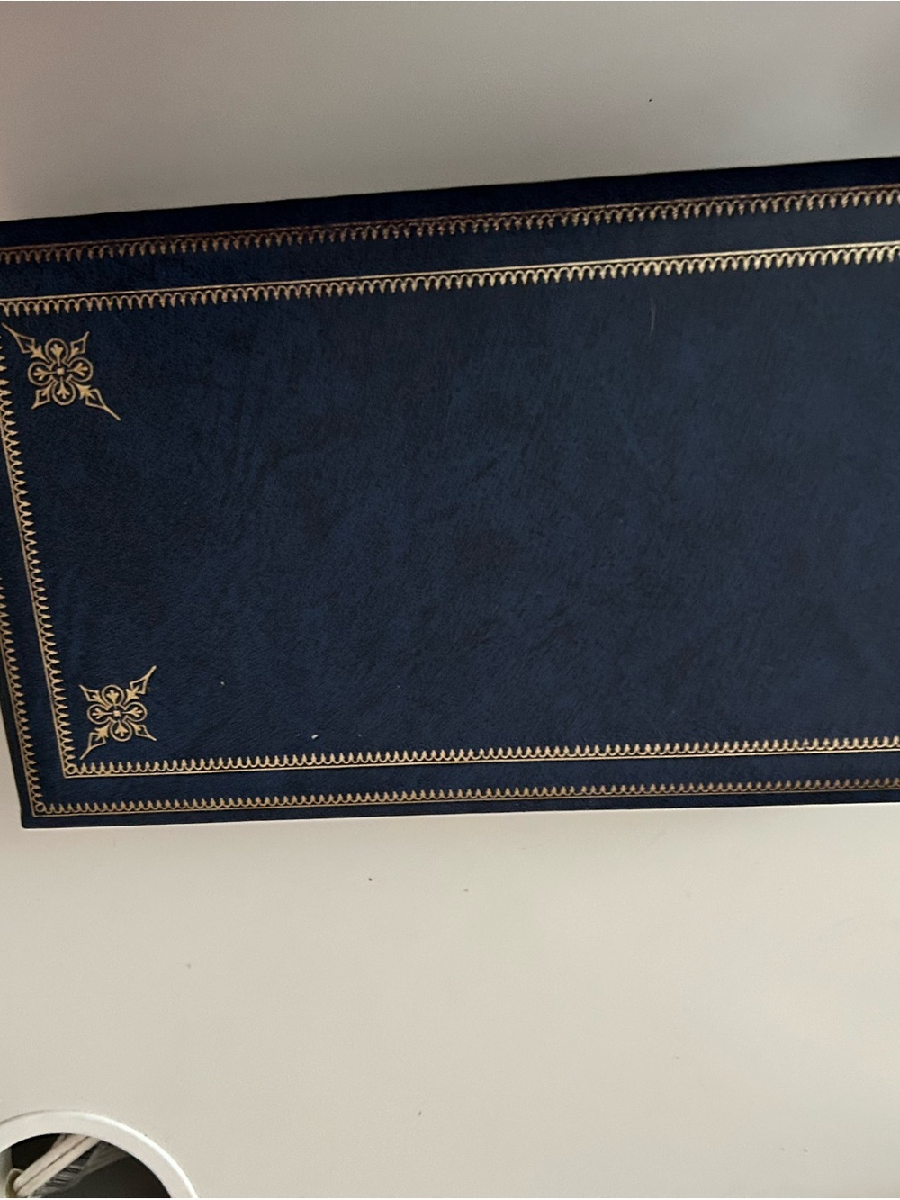 Vintage 1960 Blue Velvet Jewelry Box Interior
